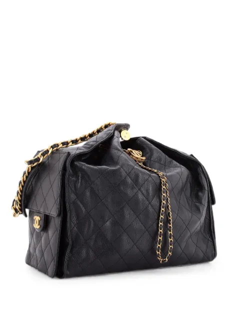 CHANEL Pre-Owned 25 Quilted Caviar Medium hobo bag Black 19L1BIA81LUZ94O5