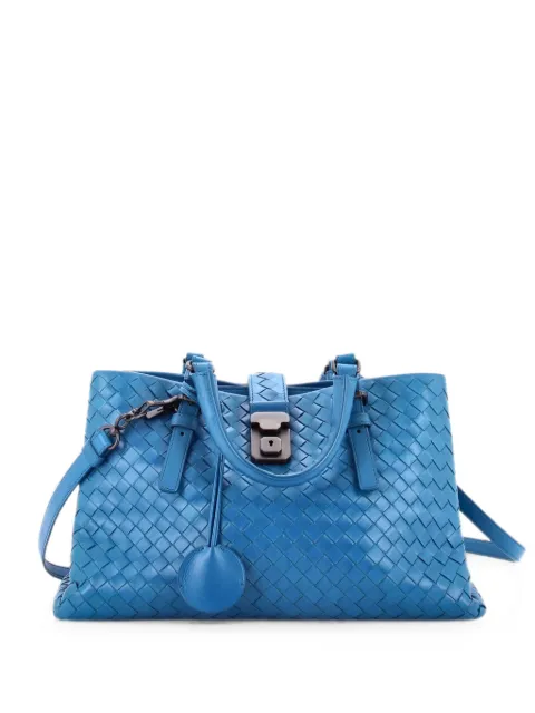Bottega Veneta Pre-Owned Roma Bag Intrecciato Nappa Small tote bag Blue 0RYOCG2USEV0312K
