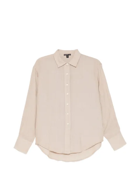 James Perse linen button-up shirt Brown WLSL3363