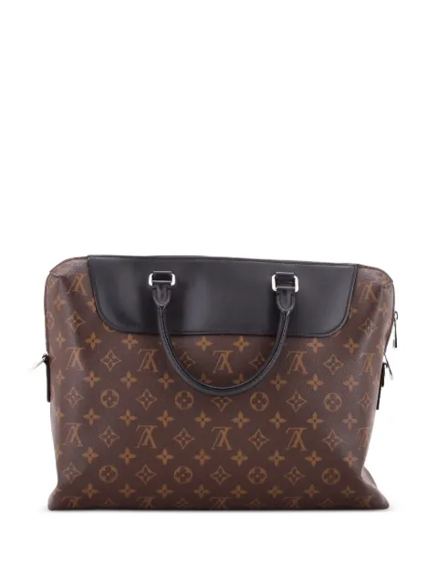 Louis Vuitton Pre-Owned Porte-Documents Jour NM Bag Macassar Monogram Canvas business bag Black DQ05SJC936WBUAPI