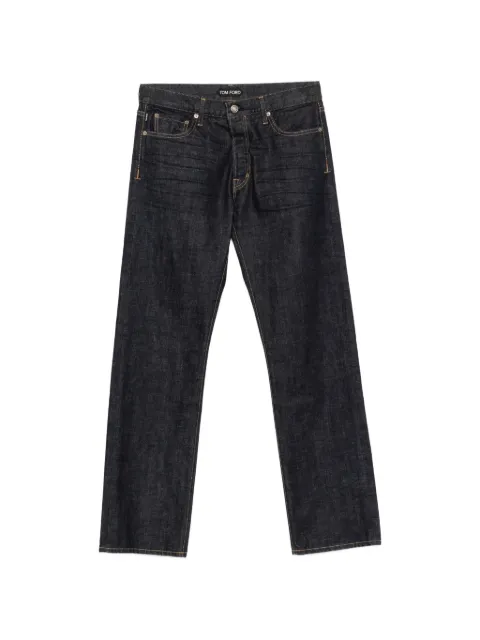 TOM FORD straight-leg whiskers-effect jeans Blue DPH003DMC082