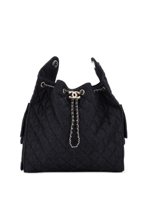 CHANEL Pre-Owned 25 Quilted Denim Medium hobo bag Blue 8C35JEDE8UM7QPXC