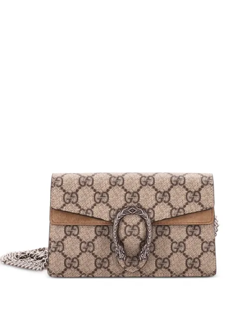 Gucci Pre-Owned Dionysus Bag GG Coated Canvas Super Mini crossbody bag Brown 7PV0MJPANO202CQ6