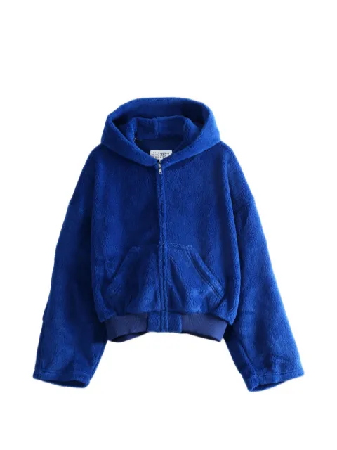 MM6 Maison Margiela fleece zip-up hoodie Blue S52HG0046M36010
