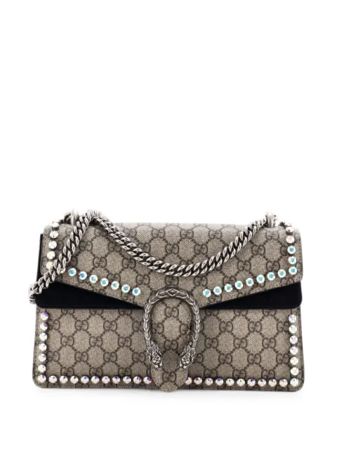 Gucci Pre-Owned Dionysus Bag Crystal Embellished GG Coated Canvas Medium shoulder bag Black 7JKJKU6180DDA4M9