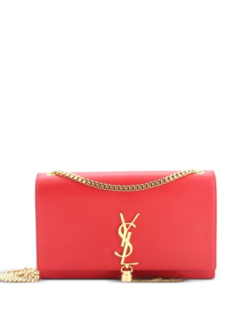 Saint Laurent Pre-Owned Classic Monogram Tassel Leather Medium crossbody bag Red 78MHISSD5N4A79BF