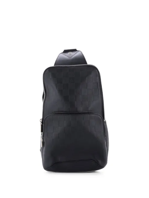 Louis Vuitton Pre-Owned Avenue Sling Bag Damier Infini Leather shoulder bag Black C4GJQGOPZAYTC9LD