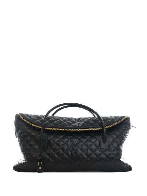 Saint Laurent Pre-Owned 2021-2026 Quilted Calfskin Monogram ES Giant travel bag Black JTIQOSRWFUZNSKN1