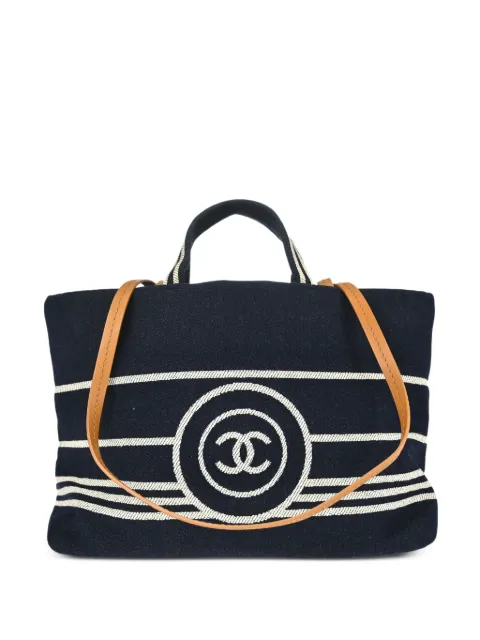 CHANEL Pre-Owned 2014 small Deauville 2way tote bag Blue 179124