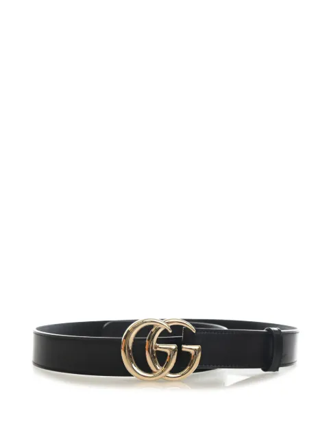 Gucci Pre-Owned 2016-2026 GG Marmont Calfskin Wide belt Black 4HVVNB03YSYYODVE