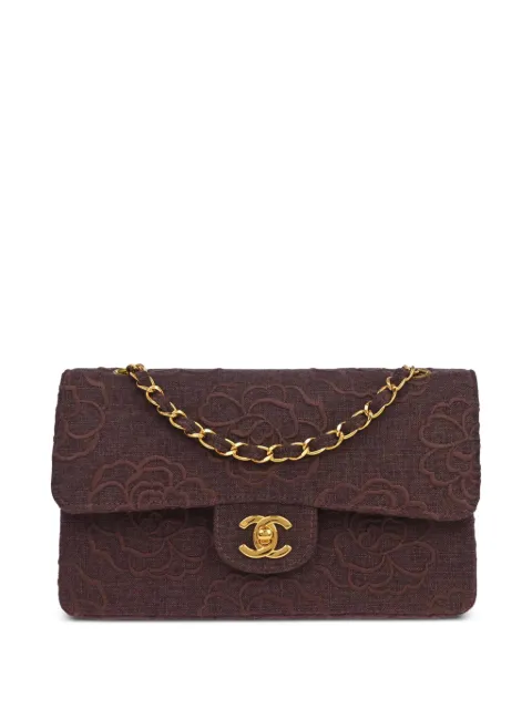 CHANEL Pre-Owned 1998 small Camellia Classic shoulder bag Brown 179109