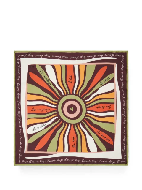 Lancel printed silk scarf Brown A14135RFTU