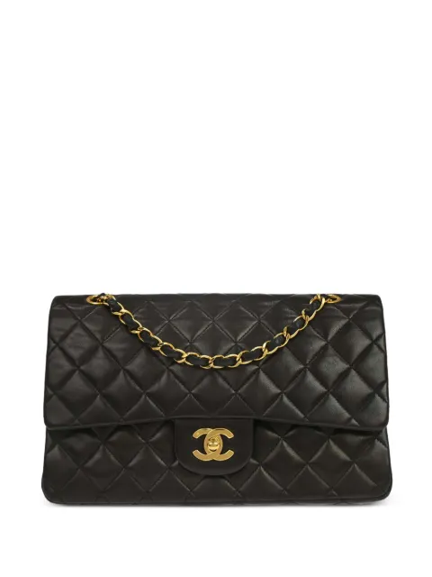 CHANEL Pre-Owned 1992 medium Double Flap quilted shoulder bag Black 179144