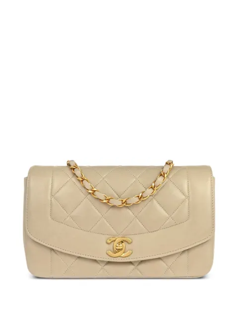CHANEL Pre-Owned 1995 small Diana shoulder bag Neutrals 179093