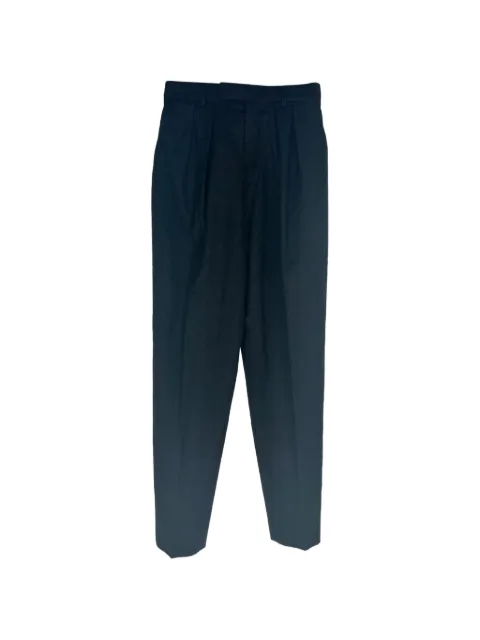 Celine Pre-Owned Pleated wool trousers Black RFCPUGBCL766611W