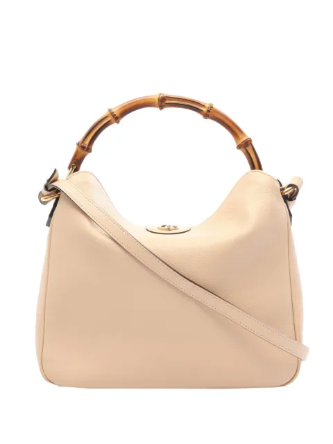 Gucci Pre-Owned 2016-2026 Medium Calfskin Bamboo Diana satchel Neutrals 5QP9M448MULQB4Q7