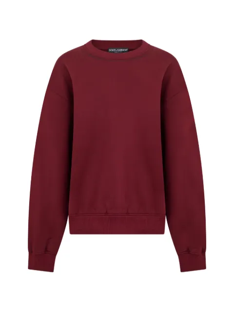 Dolce & Gabbana crew-neck sweatshirt with long-sleeves Red G9AHSZG7P9P