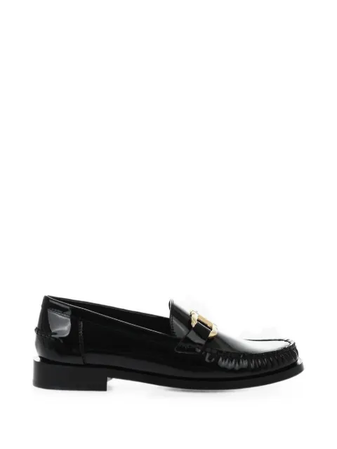 Ferragamo patent leather loafers Maryan with gold Gancini detail Black 769302