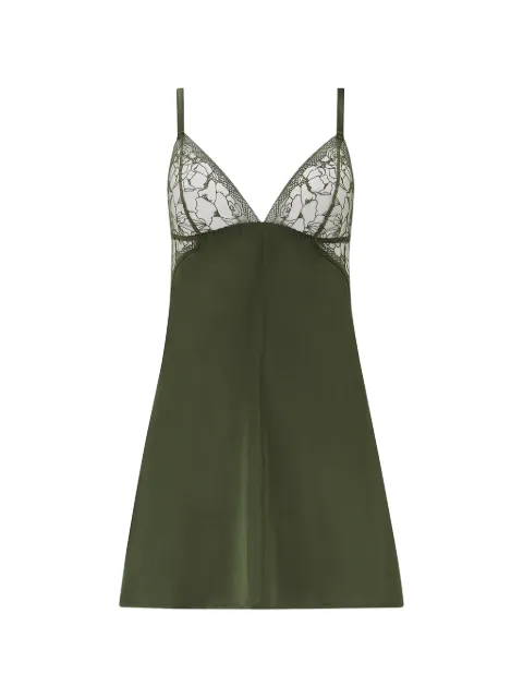 Fleur Of England Iona lace-trim camisole Green IONASILKBABYDOLL
