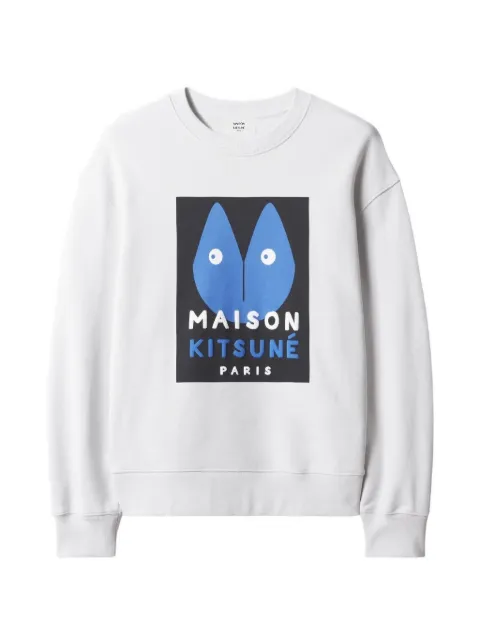 Maison Kitsuné Fortune Fox graphic-print sweatshirt White MRMJS03KM0341