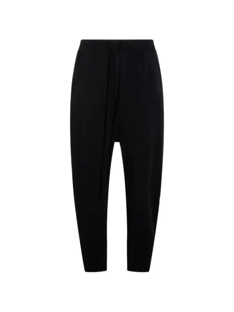Thom Krom drawstring-fastening dropped-crotch trousers Black MST526
