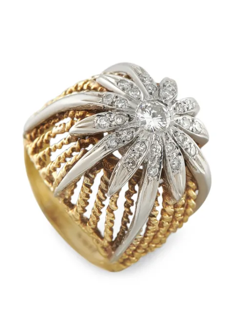 LB Exclusive diamond floral ring Gold MF08063026