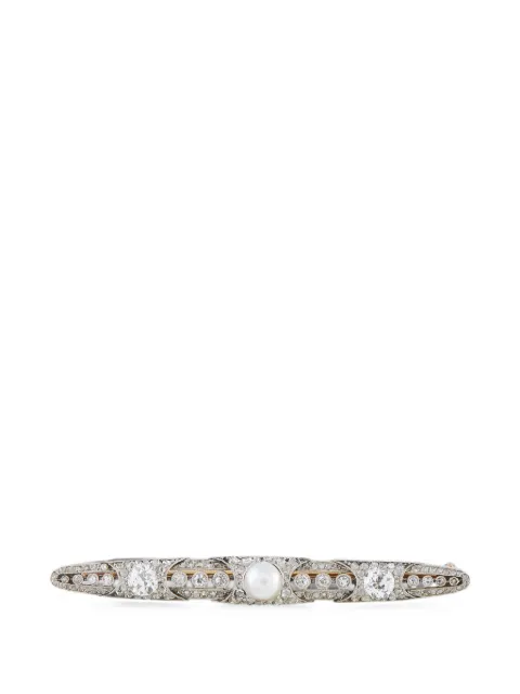 LB Exclusive diamond pearl brooch Gold MF15070126