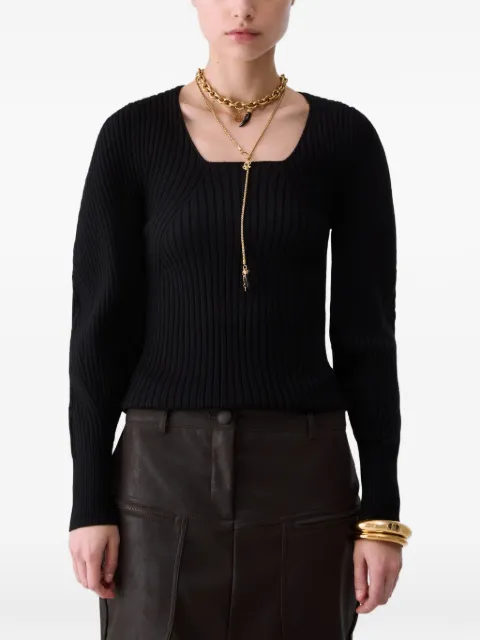 LIU JO sweater with balloon sleeves Black WF6431MA54S