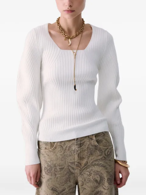 LIU JO sweater with balloon-sleeves White WF6431MA54S