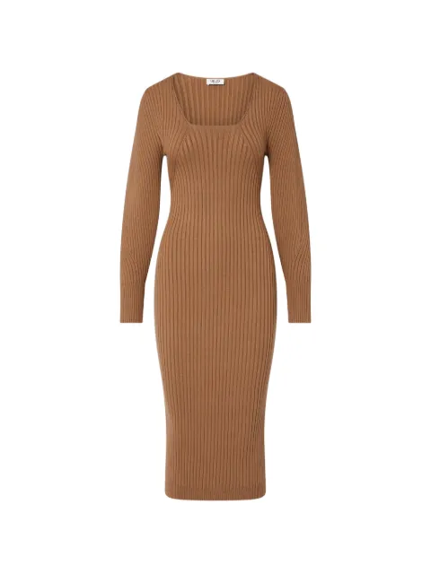 LIU JO balloon knit midi dress Brown WF6430MA54S81020