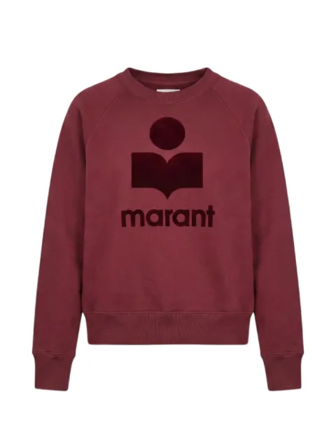 ISABEL MARANT logo-print raglan-sleeve sweatshirt Red SW0160FAA1M07