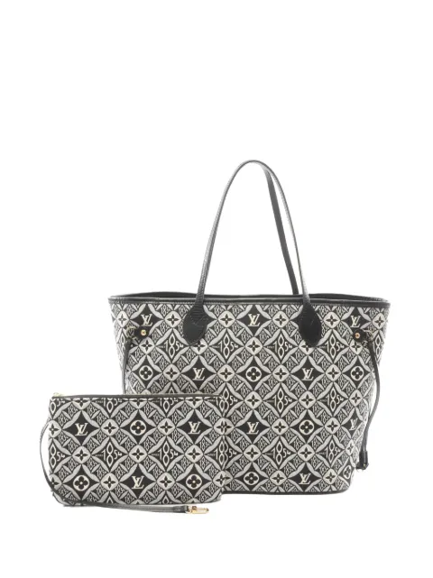 Louis Vuitton Pre-Owned 2020 Monogram Jacquard Since 1854 Neverfull MM tote bag Black 0IRQT98527QN005O