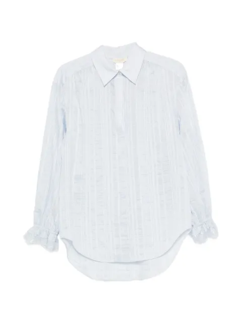 TWINSET lace-trim striped shirt White 262TP2621