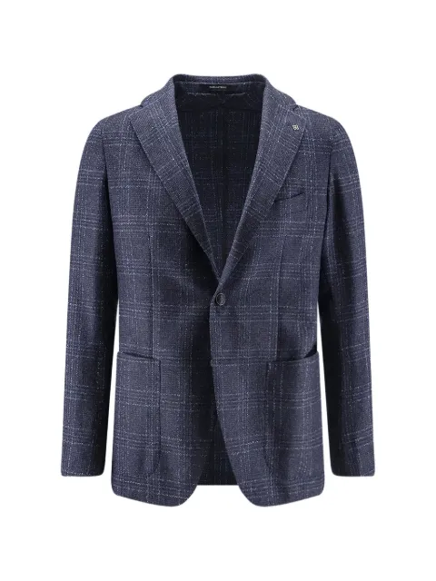 Tagliatore check-pattern single-breasted blazer Blue 1SMC22KAI440087