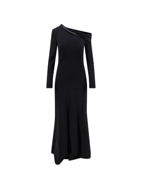 Alberta Ferretti one-shoulder satin gown Black 262UA042366278555