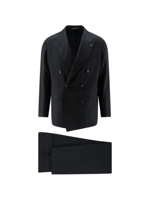 Tagliatore peak-lapel double-breasted suit Black 2SNY10BNTAI060070