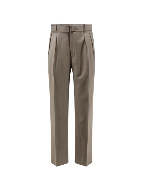 Tagliatore Nevil belted pleated trousers Neutrals PNEVIL24TGT060107