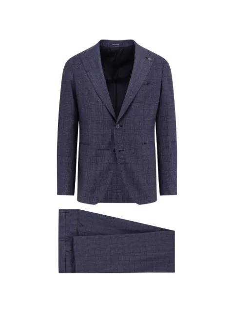 Tagliatore checked single-breasted suit Blue 2SVS22A01470048