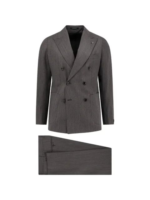 Tagliatore peak-lapel double-breasted suit Grey 2SMC20K01060107