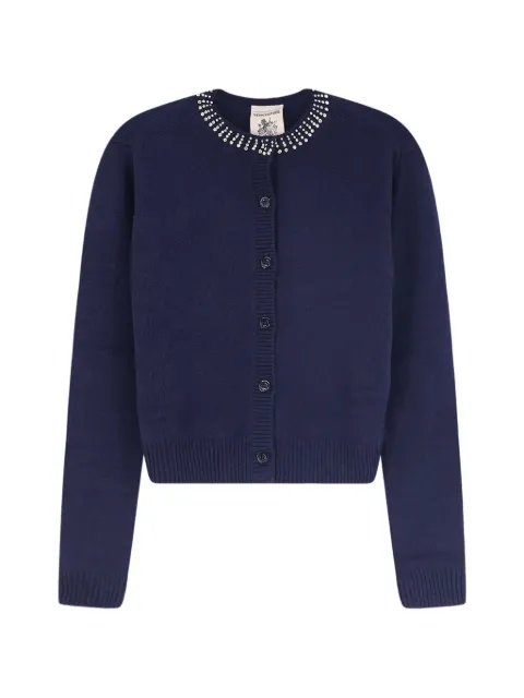 Semicouture Hennie crystal-embellished button-front cardigan Blue Y6WH64
