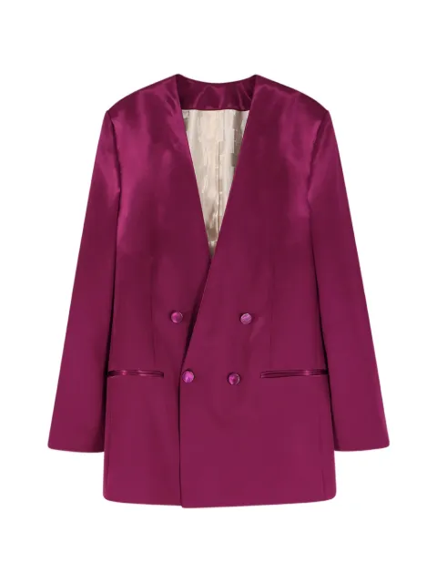 Alberta Ferretti double-breasted satin blazer Purple 261UA05081627