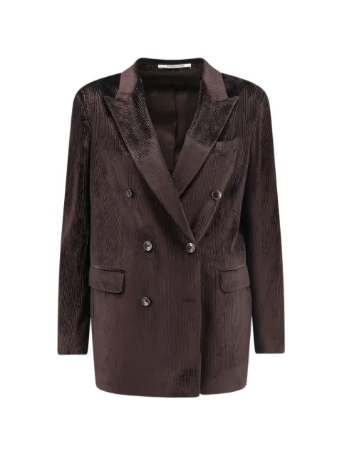 Tagliatore corduroy double-breasted blazer Brown JJASMINE10BH50043