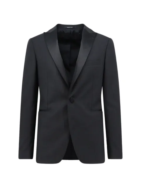 Tagliatore peak-lapel single-breasted blazer Black EFBR15A01GIACCAN084
