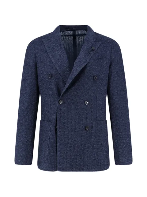 Lardini double-breasted blazer Blue CNLKJ6E85PALK66042850