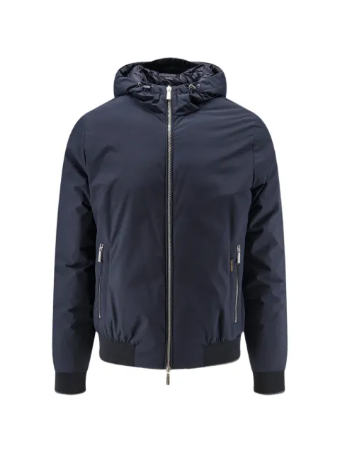 Moorer zip-up hooded jacket Blue MOUGI100050U0498
