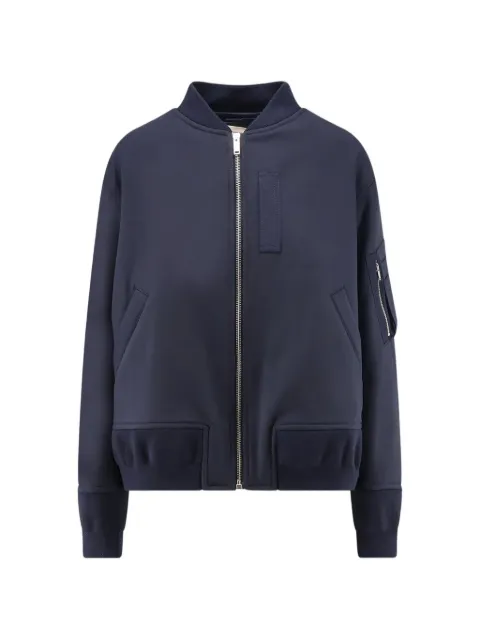 Semicouture Ariella pleat-detail zip-up jacket Blue Y6WI19