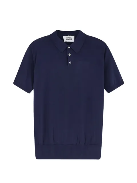 ALPHA STUDIO short-sleeve polo shirt Blue AU5081B1001