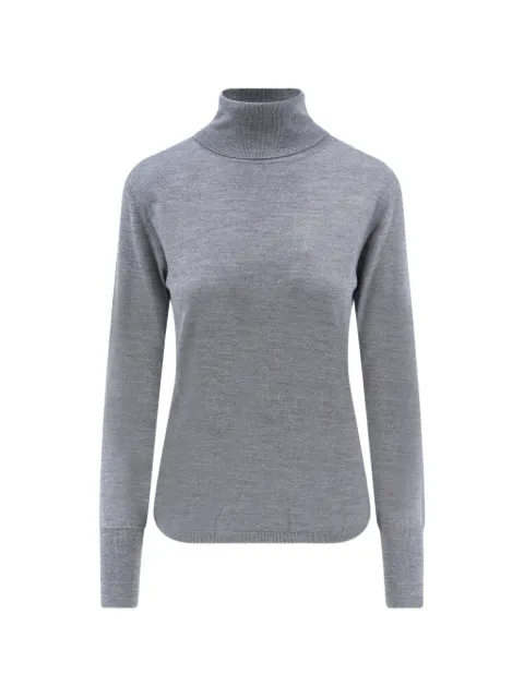 ASPESI roll-neck ribbed-trim fine-knit top Grey 3983V108