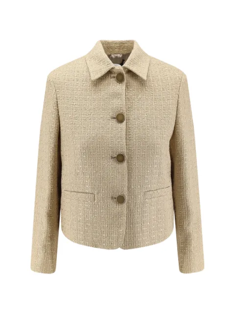 SAULINA button-fastening tweed jacket Neutrals ARIASAF1434