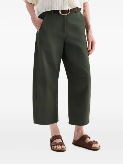 TWP Slouchy BF barrel-leg cropped trousers Green 28081W613